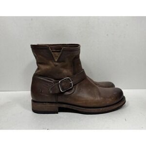 Frye Veronica Short Biker Boots Brown Leather Women's Size 9 B 3470544